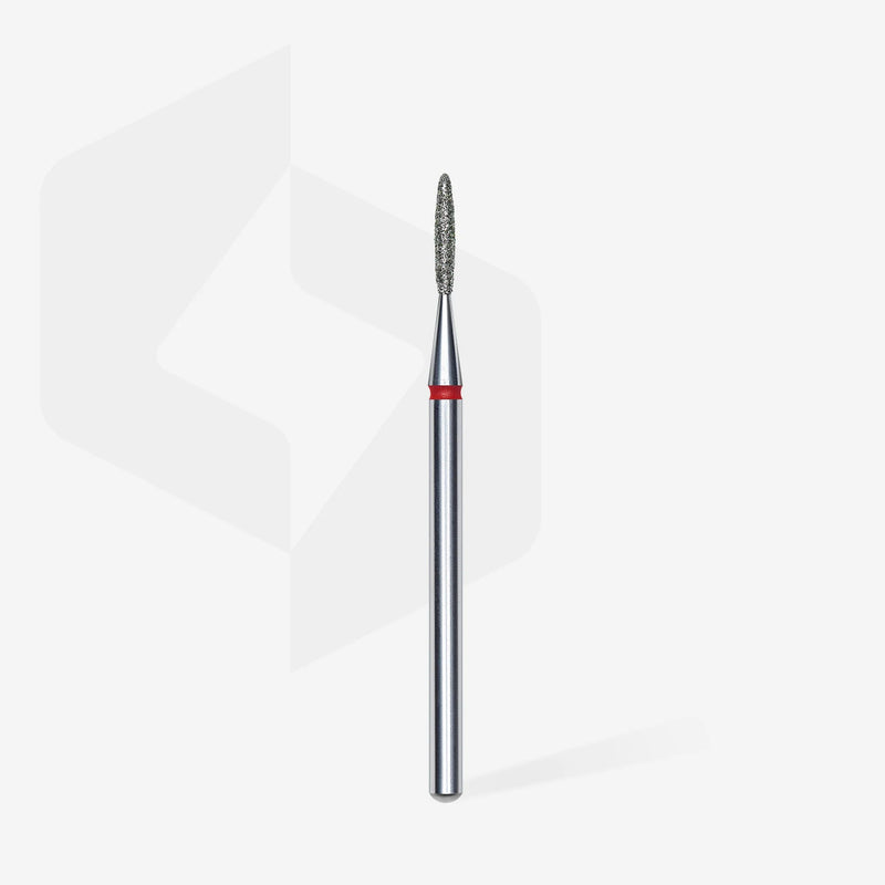 STALEKS EXPERT  Fresa diamantada tipo llama roja: diámetro 1,4mm, parte de trabajo 8mm