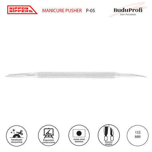 Nippon Nippers Empujador de Cutícula, Espátula y Hacha, P-05