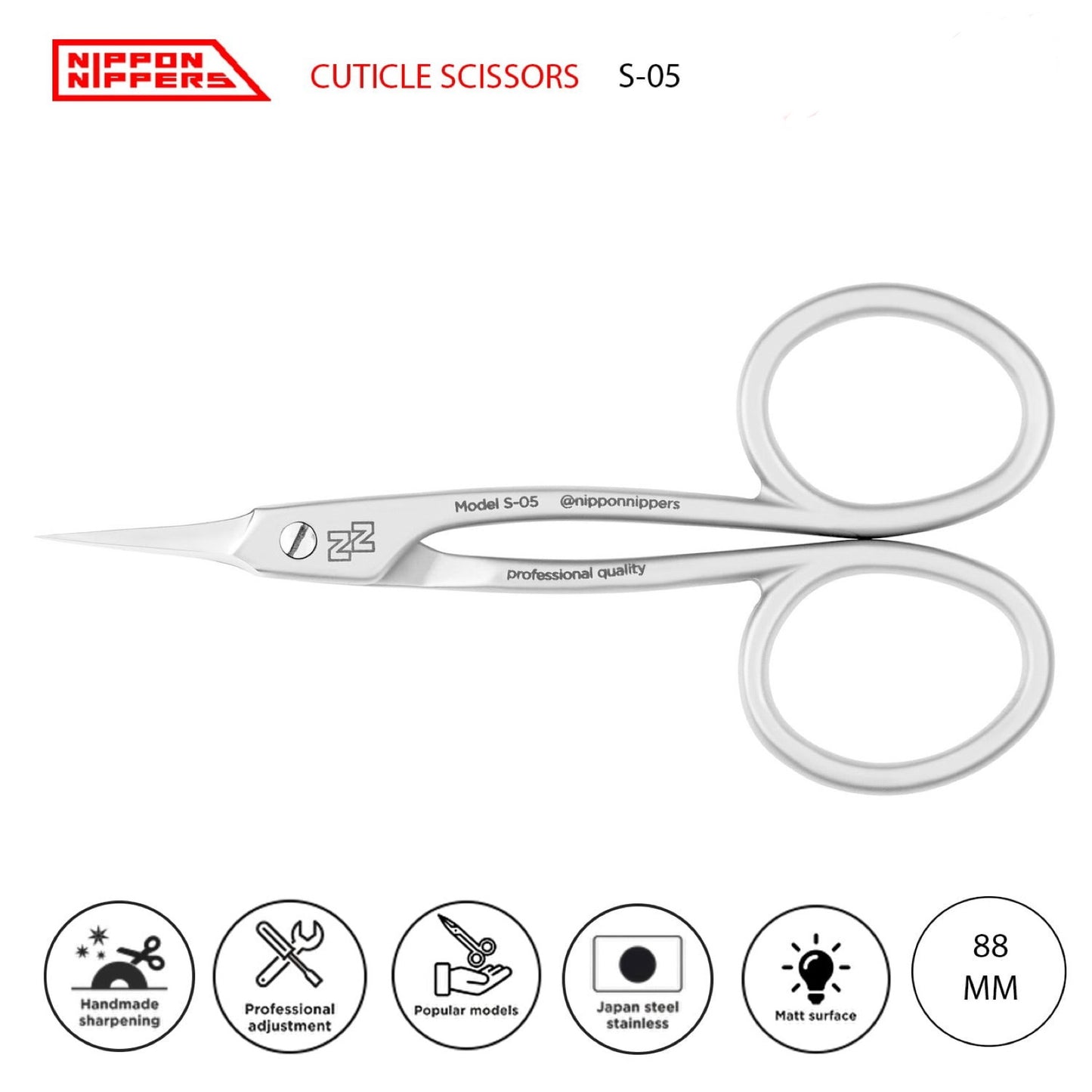 Nippon Nippers Tijeras. Serie 5. 88 mm. S-05