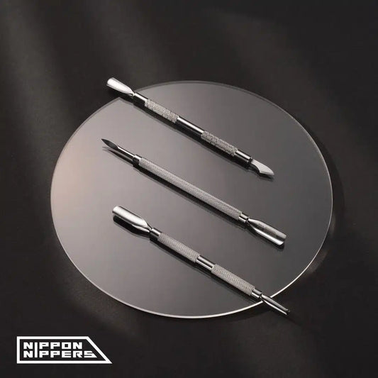 Nippon Nippers Empujador de Cutícula, Espátula y Hacha, P-06
