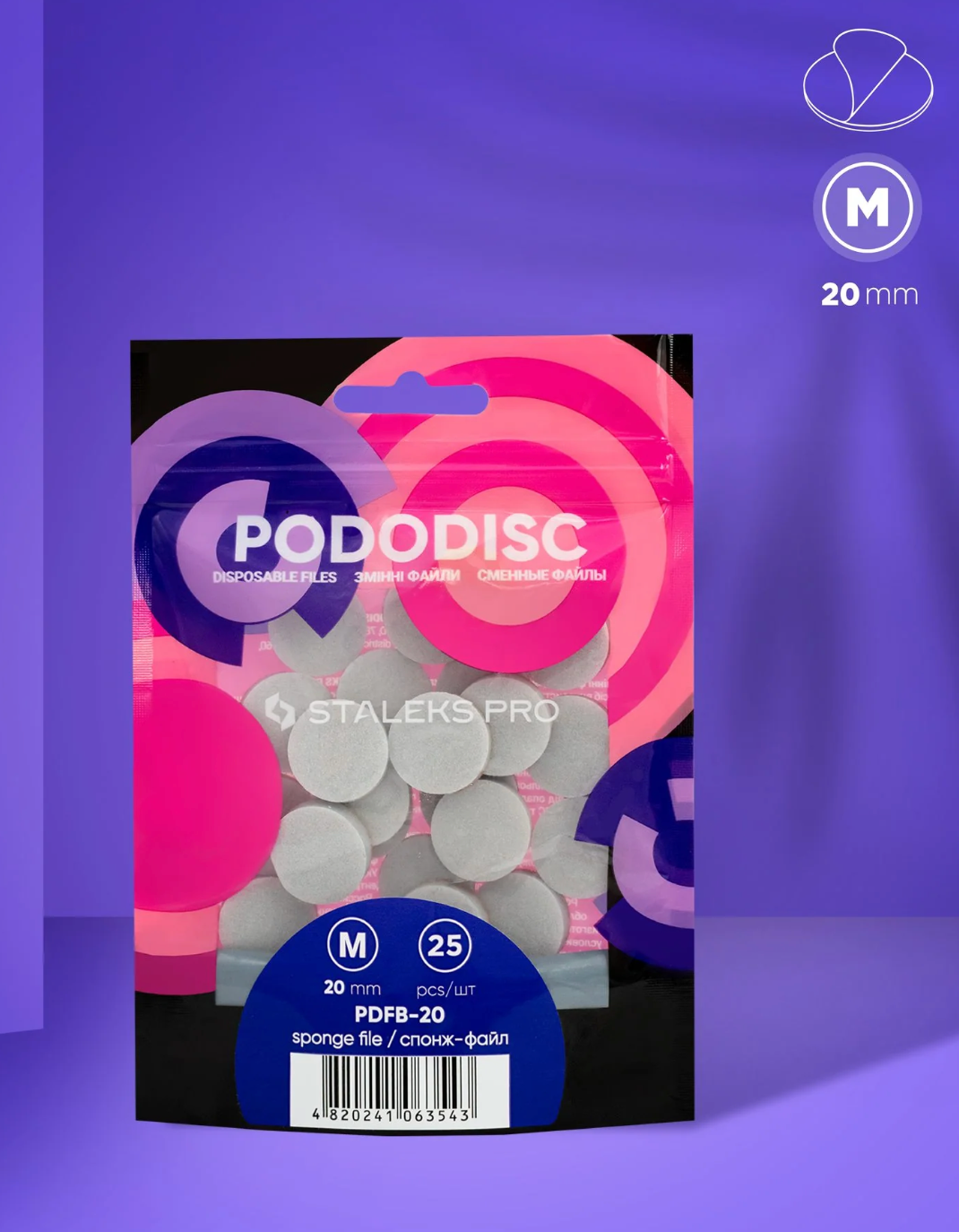 Staleks Recambio Esponjas PODODISC M(25 Uds.)