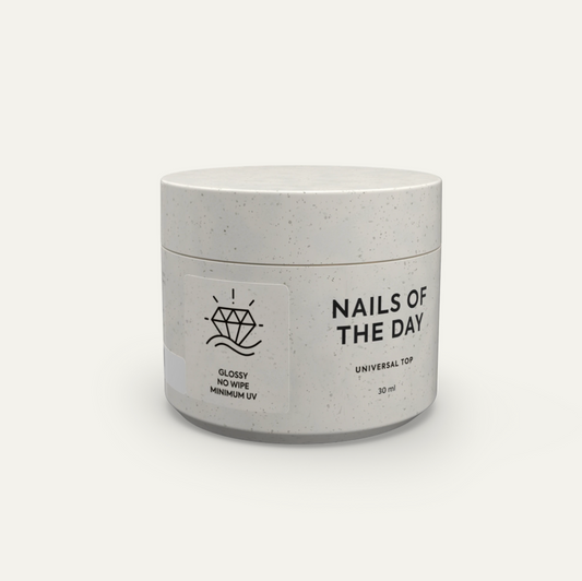 NAILSOFTHEDAY Universal Top - top brillante sin capa pegajosa y con filtros UV, 30 ml