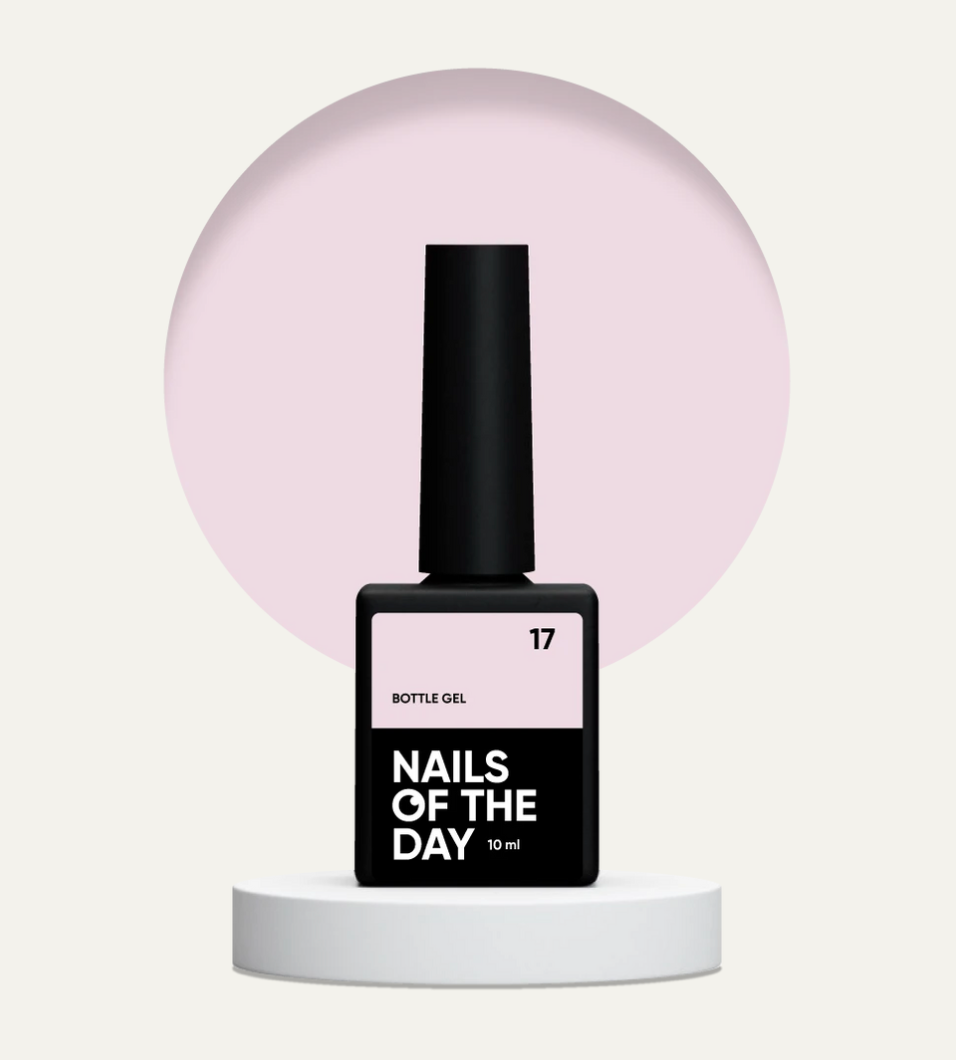 NAILSOFTHEDAY Bottle Gel 17 – gel ultrafuerte rosa suave, 10 ml