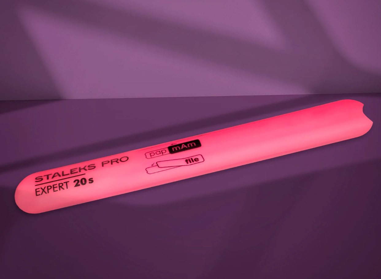 Staleks Lima De Plástico Inclinada, Recta (Base) EXPERT 20s (130 Mm)