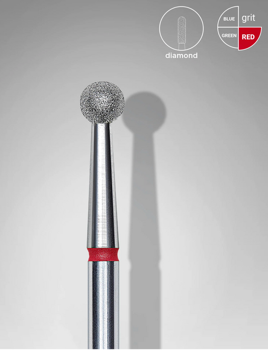 STALEKS Fresa Diamantada Tipo Bola Roja 3,5 Mm