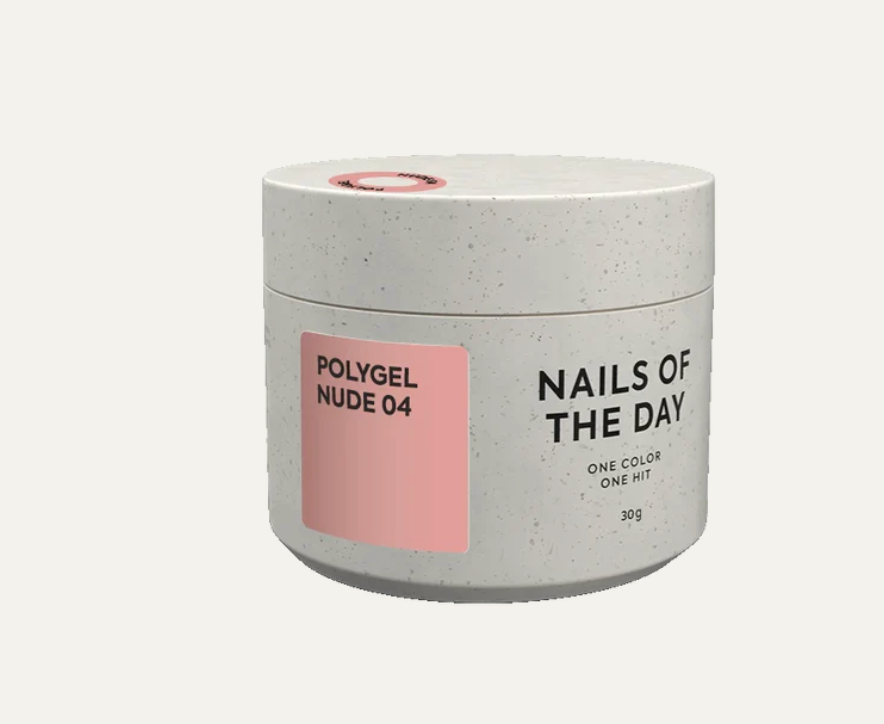 NAILSOFTHEDAY Polygel nude 04 — Polígel nude clásico, 30 g