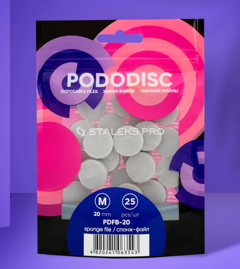 Limas-esponjas desechables para el disco de pedicura PODODISC STALEKS PRO  (25 uds.)