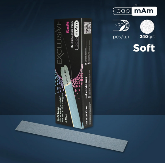 Limas desechables blandas «papmam» para una base recta EXCLUSIVE (30 pcs)