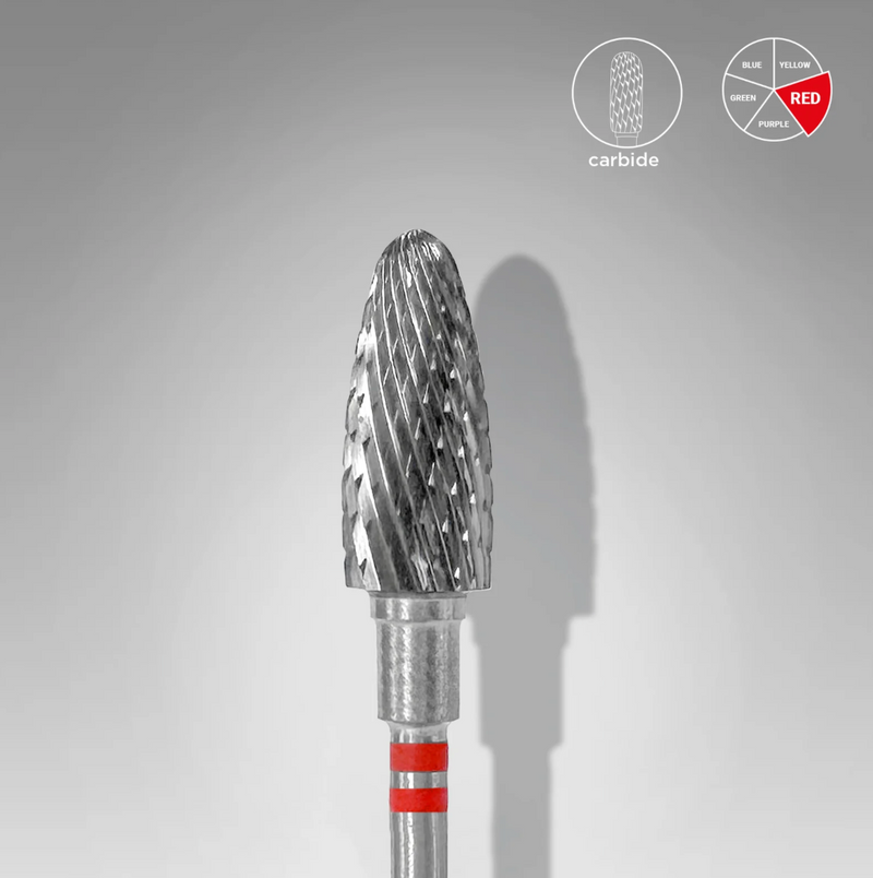 .Puntas De Carburo para zurdos Roja, «Maíz» 6 Mm