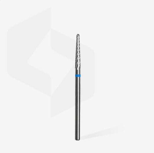 Fresa de carburo tipo cono azul EXPERT, diámetro de la cabeza: 2,3 mm / parte de trabajo: 14 mm