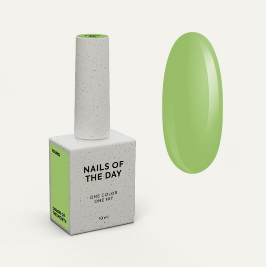 NAILSOFTHEDAY Color del Mes Mayo 2026 Young — oliva, cobertura en una capa, 10 ml