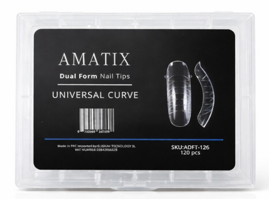 Amatix Amatix Dual Form Nail Tips Universal Curve 120uni 12 tamaños