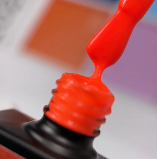 NAILSOFTHEDAY Let’s special Pantone2025/2 — esmalte semipermanente naranja neón vibrante, que cubre en una capa, 10 ml.