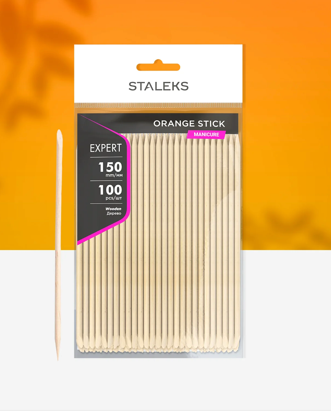 STALEKS EXPERT Palito de naranjo de madera, 150 mm (100 uds.)