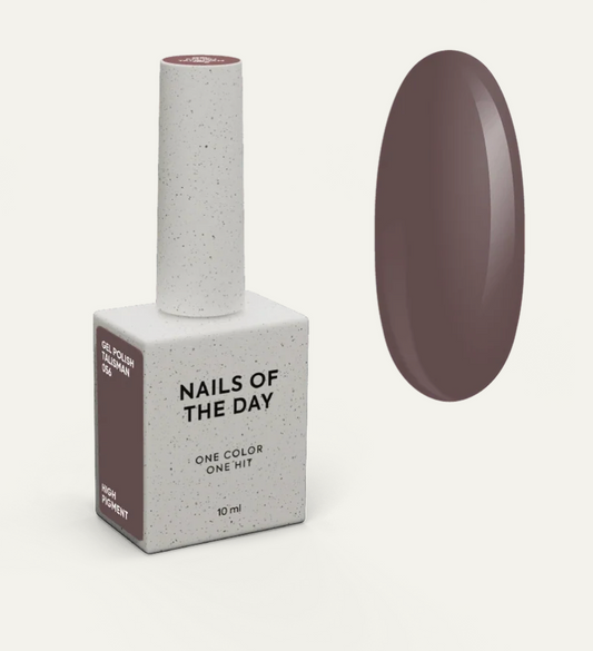 NAILSOFTHEDAY Gel Polish Talisman 056 — esmalte semipermanente marrón empolvado con cobertura en una sola capa, 10 ml