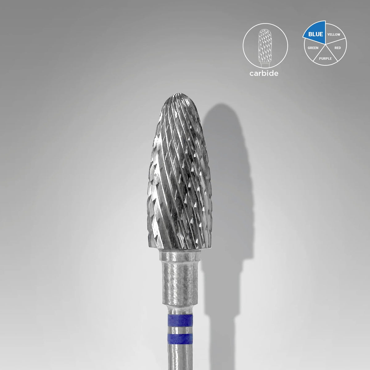 STALEKS EXPERT Fresa de metal duro para zurdos tipo maíz roja/azul, diámetro 6 mm, parte de trabajo 14 mm