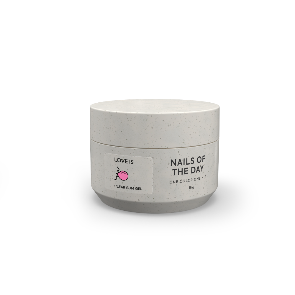 NAILSOFTHEDAY Love is Clear: gel-chicle transparente para crear diseños voluminosos en las uñas, 15 g