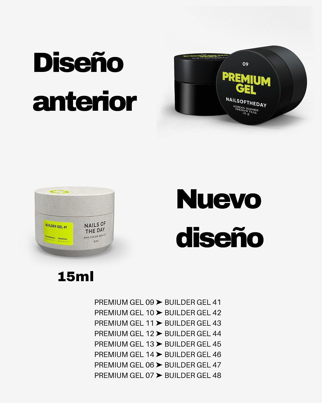 NAILSOFTHEDAY Premium gel 10 — gel rico para preparar ensaladas, 15 ml