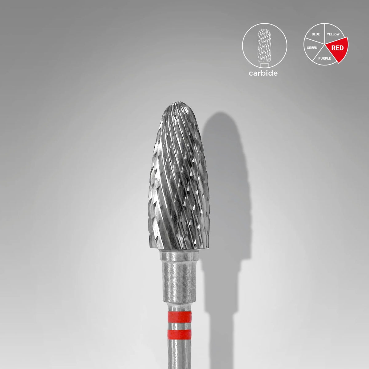 STALEKS EXPERT Fresa de metal duro para zurdos tipo maíz roja/azul, diámetro 6 mm, parte de trabajo 14 mm