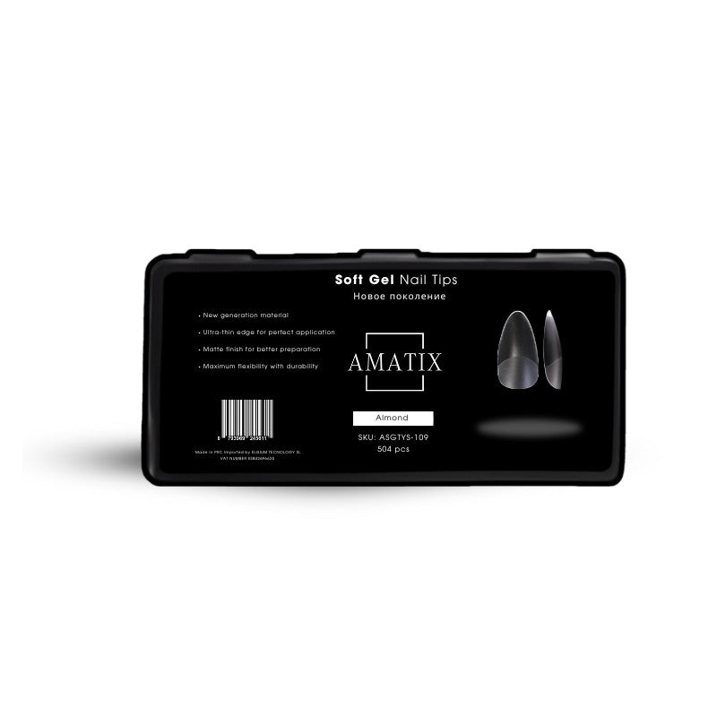 Amatix Soft Gel Nail Tips Almond 504uni 12 tamaños