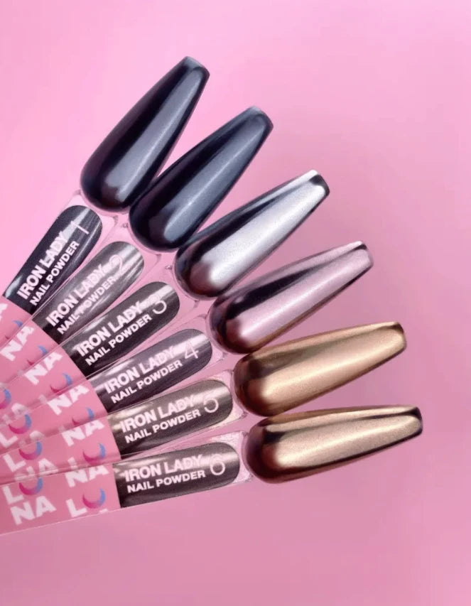 Lunamoon Iron Lady Nail Powder Set 6 pcs