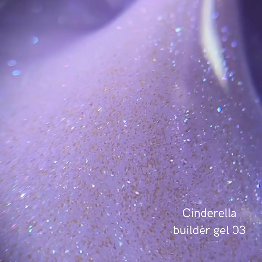 NAILSOFTHEDAY Cinderella builder gel 03 — gel constructor violeta con irisaciones perladas para uñas, 15 g