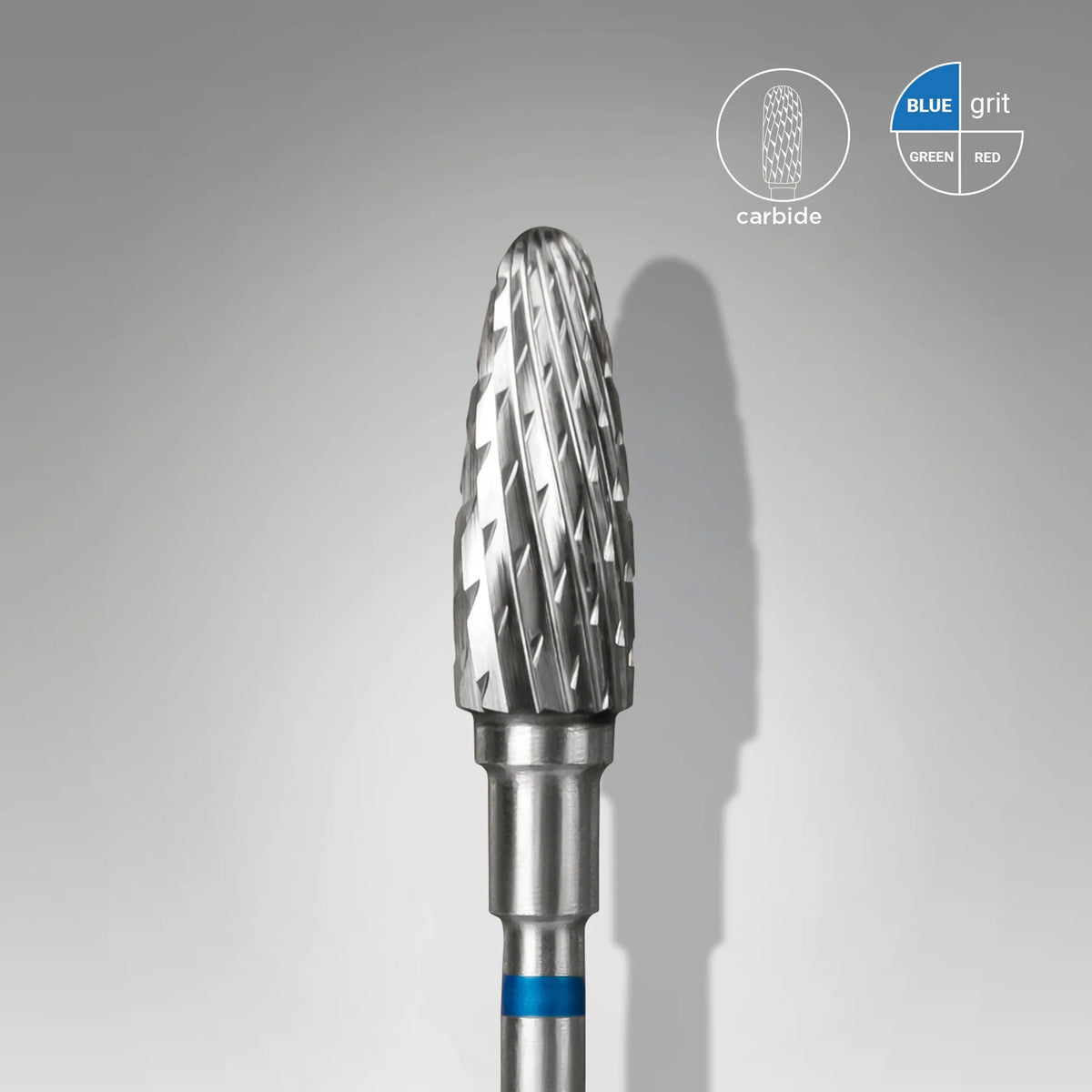 STALEKS EXPERT Fresa de carburo tipo maíz roja/azul, diámetro de la cabeza: 5 mm, parte de trabajo: 13 mm