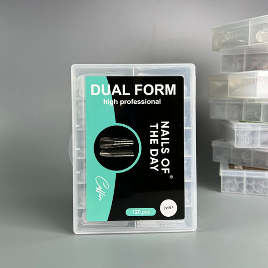 NAILSOFTHEDAY Ataúd de forma dual (Tipo 1) — formas superiores de almendra moderna para uñas, 120 piezas