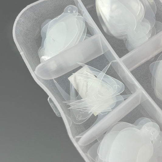 NAILSOFTHEDAY Guía de puntas francesas (Tipo 9) - plantillas de silicona para formas superiores, 60 piezas