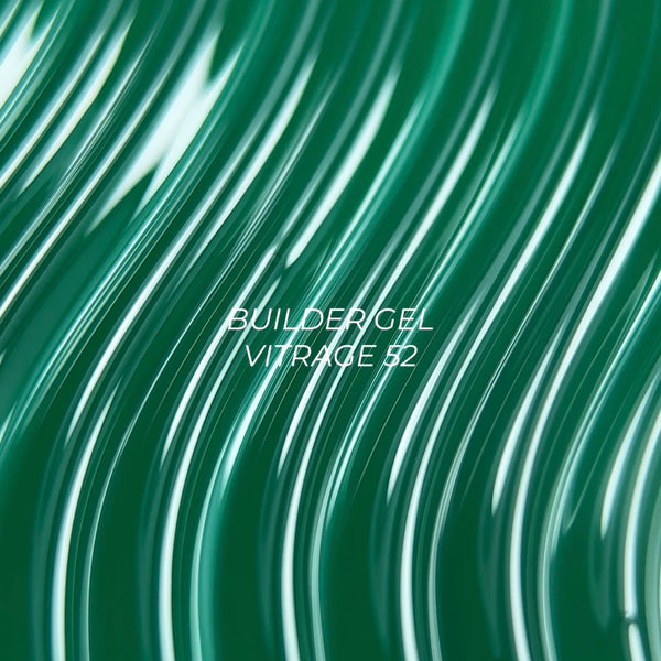 NAILSOFTHEDAY Builder gel 52 Vitrage — gel constructor vitral verde para extensión de uñas, 15 ml