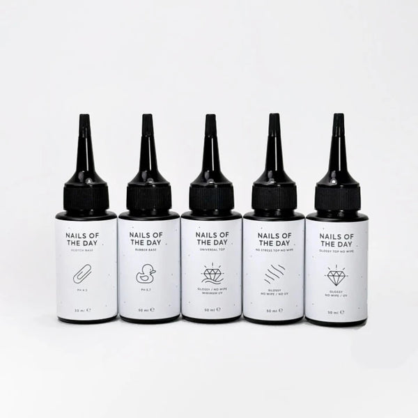 NAILSOFTHEDAY No Stress Top No Wipe — top brillante sin capa pegajosa y sin filtros UV, top ANTIRRAYAS, 50 ml (refill)