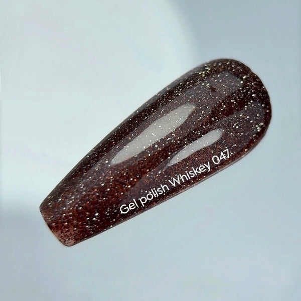 NAILSOFTHEDAY Gel Polish Whiskey — esmalte semipermanente marrón reflectante, 10 ml