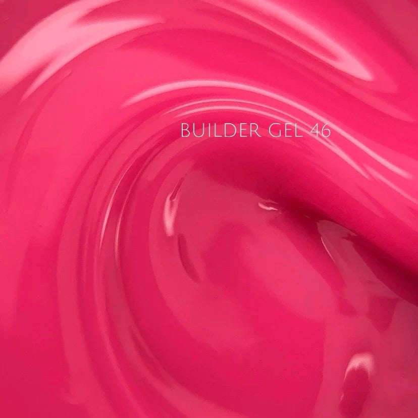 NAILSOFTHEDAY Builder Gel 46 — gel rosa intenso para extensiones de uñas, 15 ml