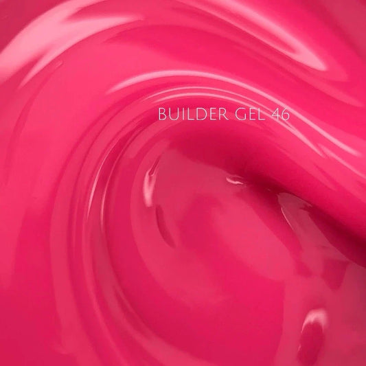 NAILSOFTHEDAY Builder gel 46 — gel de extensión de uñas de color rosa intenso, 15 ml