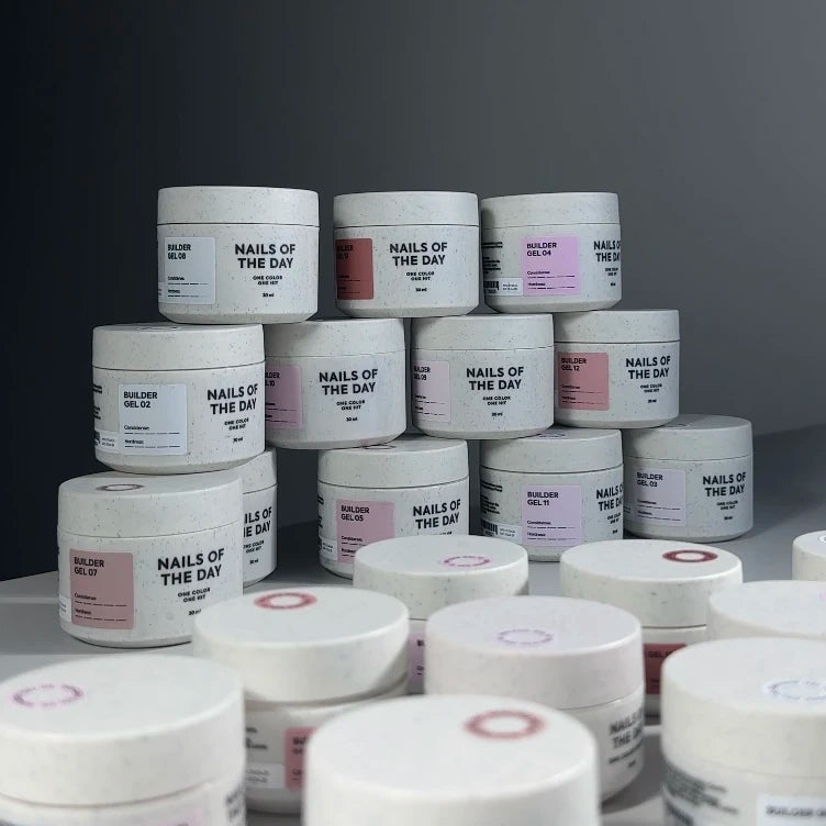 NAILSOFTHEDAY Builder Gel 07 — gel marrón para extensiones de uñas, 15 ml