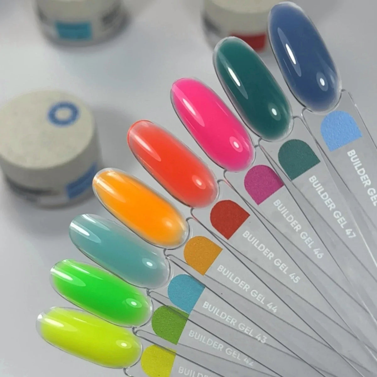 NAILSOFTHEDAY Builder Gel 43 — gel azul claro para extensiones de uñas, 15 ml