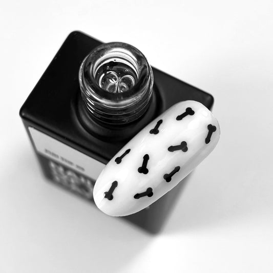 NAILSOFTHEDAY ¡DIVERSIÓN!top 03 — revestimiento de acabado para uñas con decoración artística negra, sin capa pegajosa, 10 ml