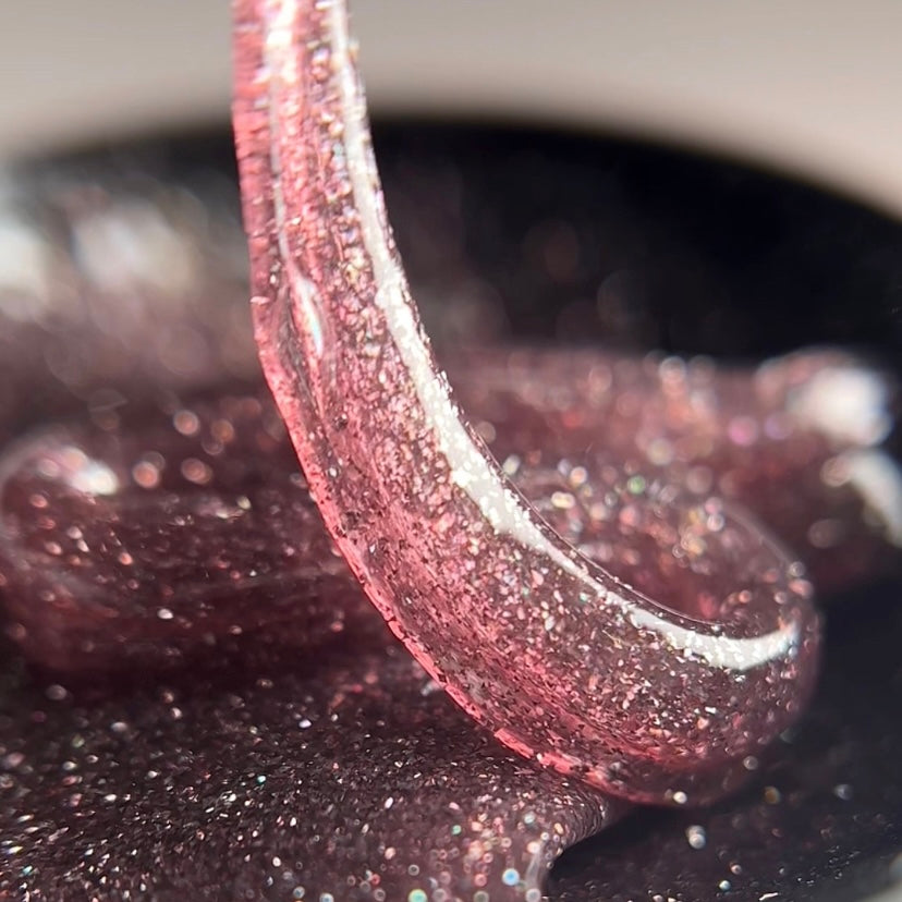 NAILSOFTHENIGHT Sparkle builder gel 07 — gel de construcción reflectante marrón, 15 ml