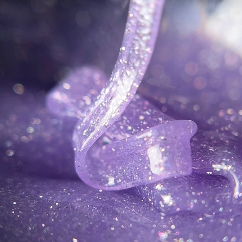 NAILSOFTHENIGHT Sparkle builder gel 05 — gel de construcción reflectante violeta, 15 ml