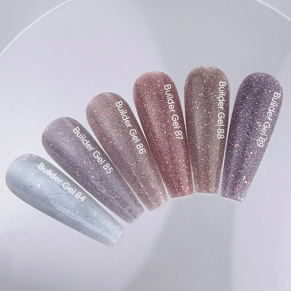 NAILSOFTHEDAY Builder Gel 87 — builder gel nude cálido reflectante con brillo opal, 15 ml