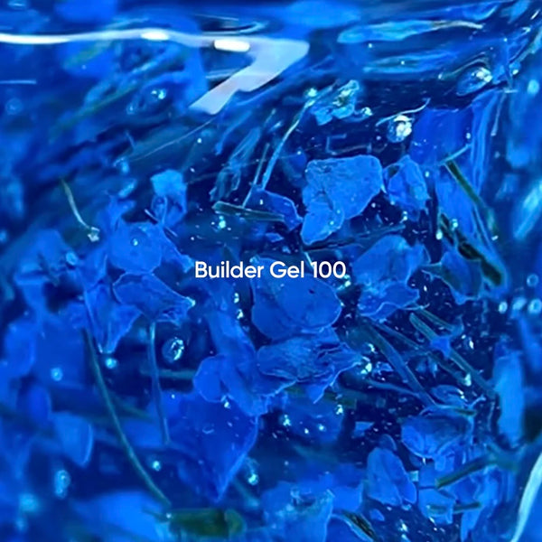 NAILSOFTHEDAY Builder Gel 100 — builder gel azul claro con flores secas, 15 ml
