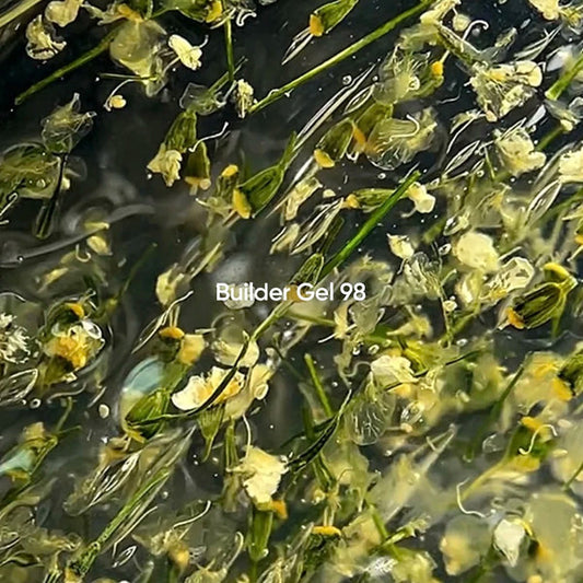 NAILSOFTHEDAY Builder Gel 98 — builder gel transparente con flores secas, 15 ml