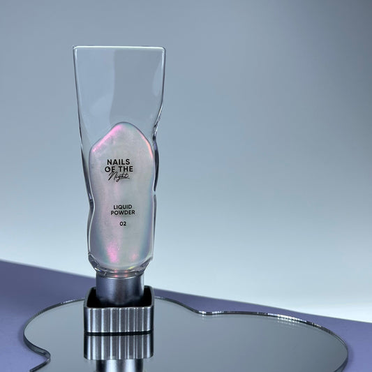 Polvo líquido 02: ungüento líquido con iridiscencia de verde a rojo rosado para uñas, 5 g