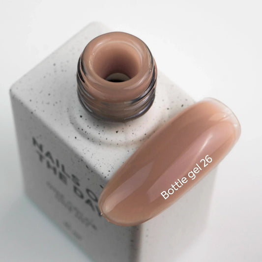 NAILSOFTHEDAY Botella de gel 26 – gel fortalecedor de uñas ultrafuerte beige más cálido, 10 ml