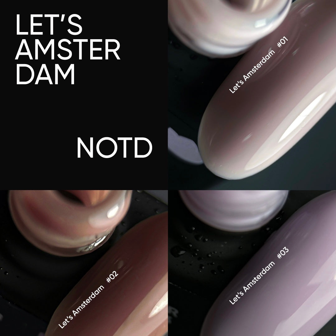NAILSOFTHEDAY Let's Amsterdam Black – base de camuflaje perfectamente negra para uñas, 10 ml
