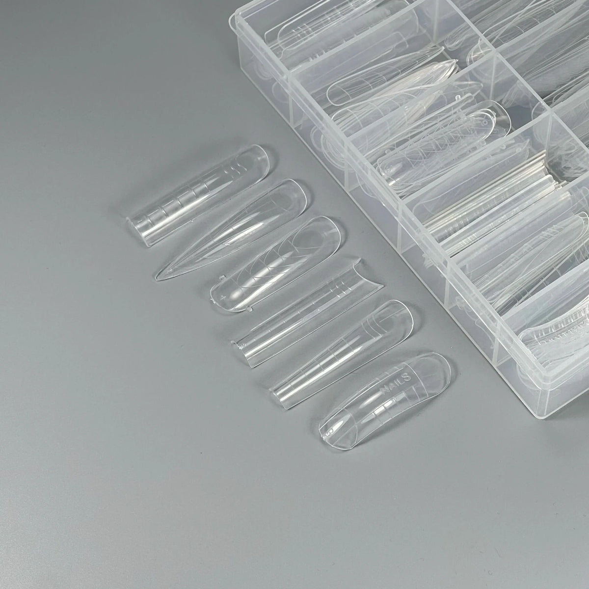 NAILSOFTHEDAY Forma de silicona Pro Mix 6 (Tipo 11): un conjunto de formas superiores de 6 tipos en 12 tamaños, 144 piezas