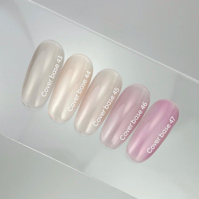 NAILSOFTHEDAY Cover Base 44 Light Pigment – base para uñas color melocotón semitransparente con pigmentación ligera, 10 ml