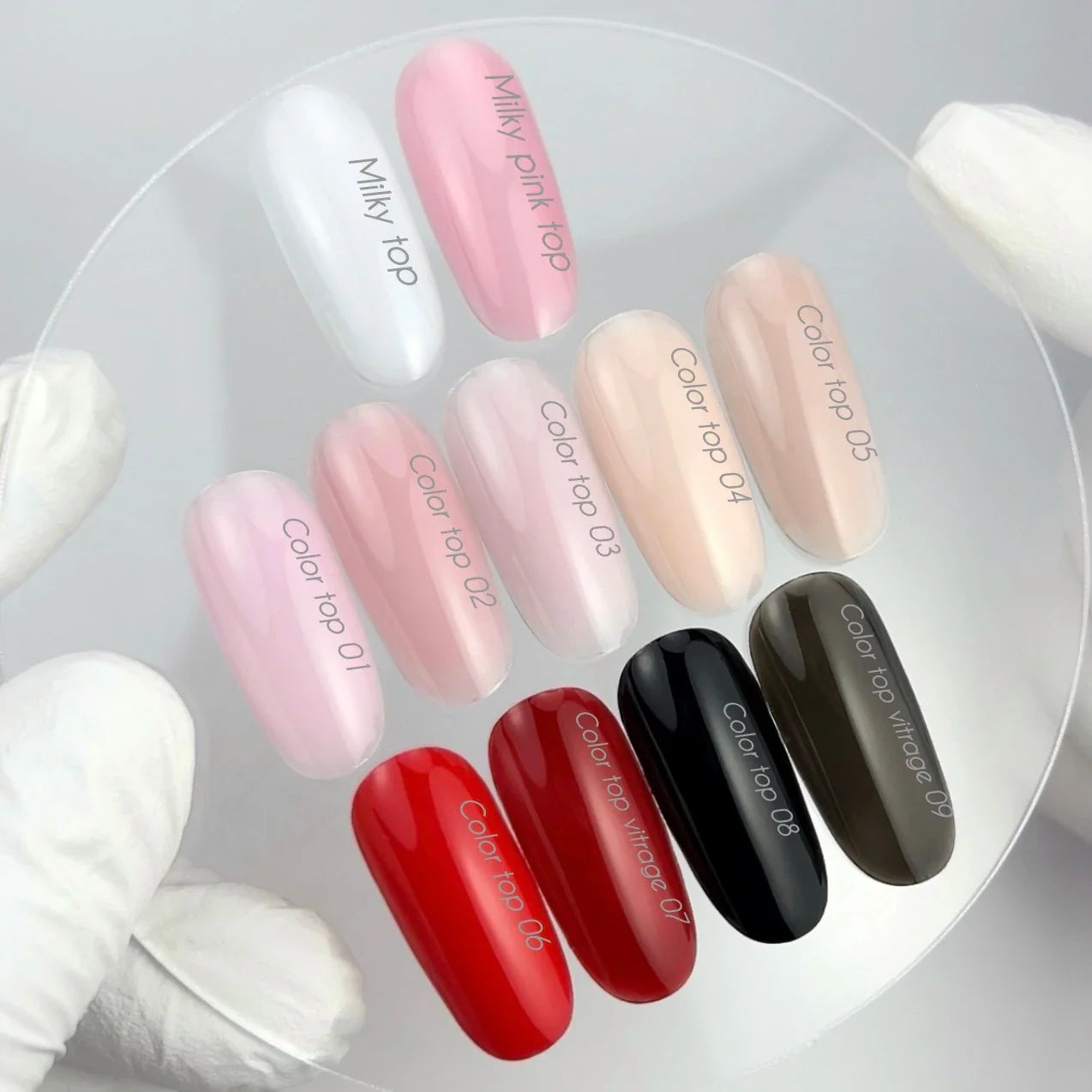 NAILSOFTHEDAY Color top 08 — top negro intenso sin capa pegajosa para uñas, 10 ml