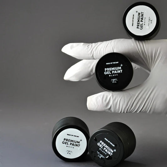 NAILSOFTHEDAY Premium gel paint White wipe : pintura blanca en gel con una capa pegajosa, 5 ml