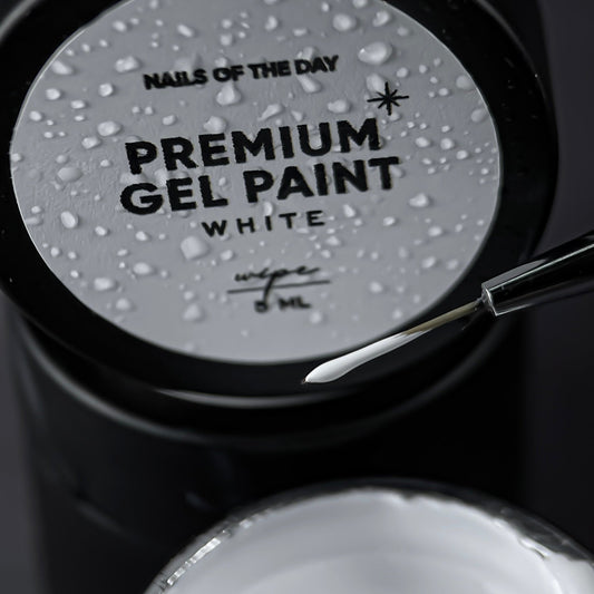 NAILSOFTHEDAY Pintura en gel premium Toallita blanca: pintura en gel con una capa pegajosa, 5 ml